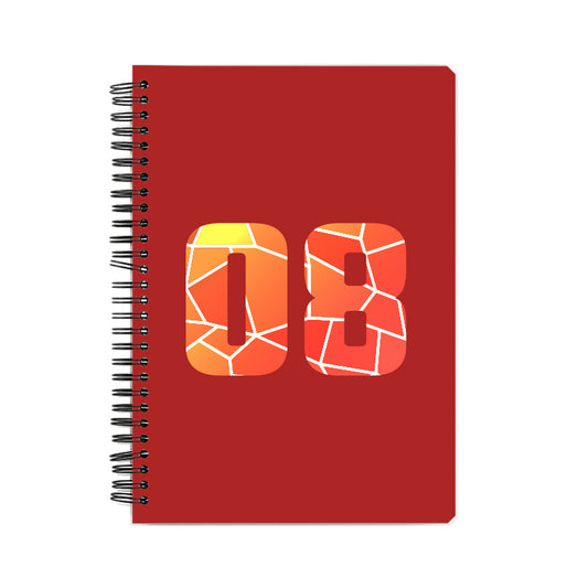 08 Number Notebook (Red, A5 Size, 100 Pages, Ruled, 6 Pack)