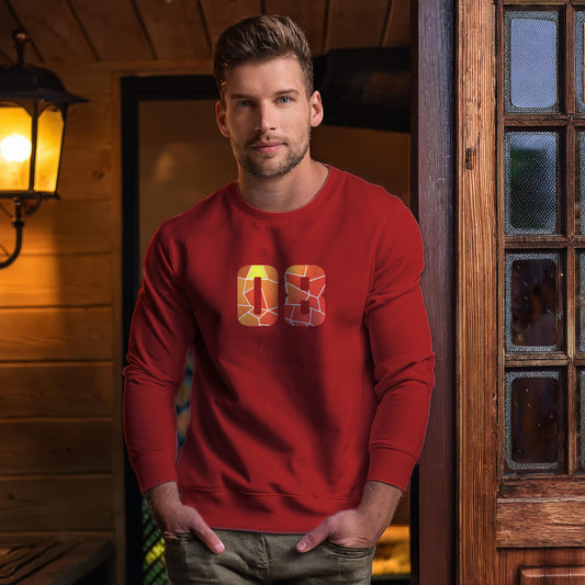 08 Number Unisex Sweatshirt (Red)