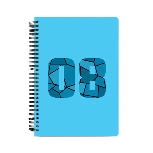 08 Number Notebook (Sky Blue, A5 Size, 100 Pages, Ruled, 6 Pack)