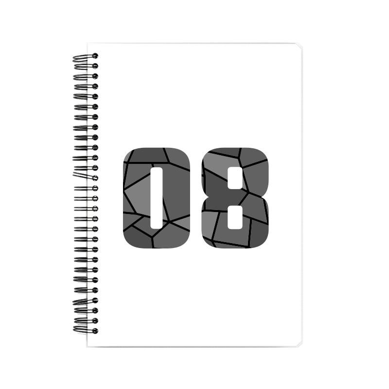 08 Number Notebook (White, A5 Size, 100 Pages, Ruled, 6 Pack)