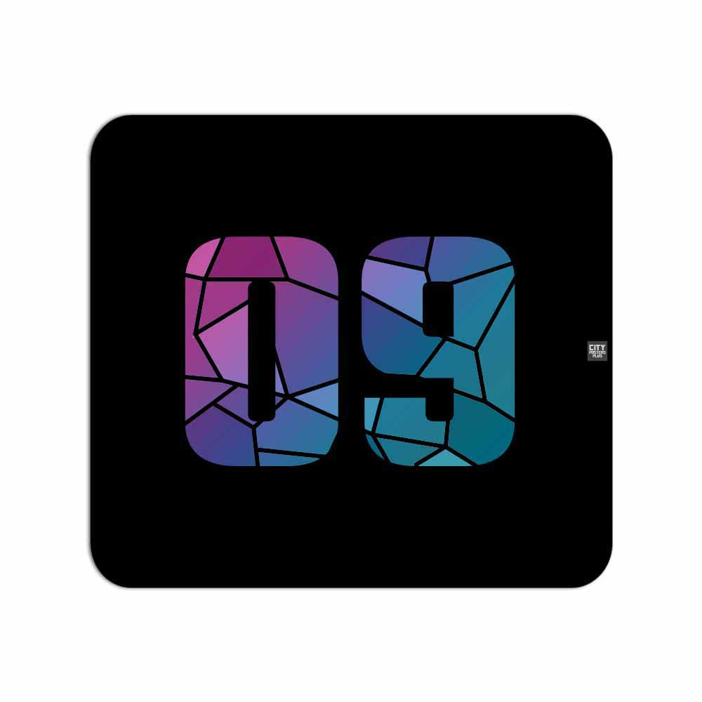 09 Number Mousepad (Black)