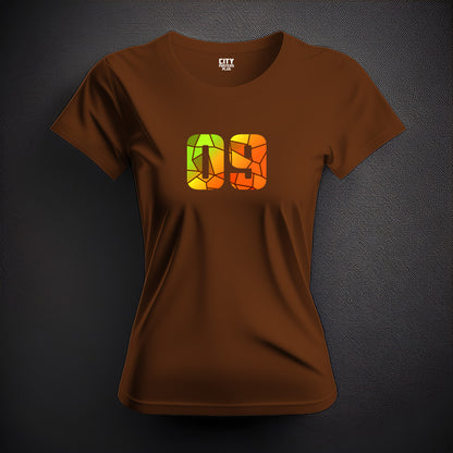 09 Number Women T-Shirt (Brown) | Stylish Numeric Graphic Tee