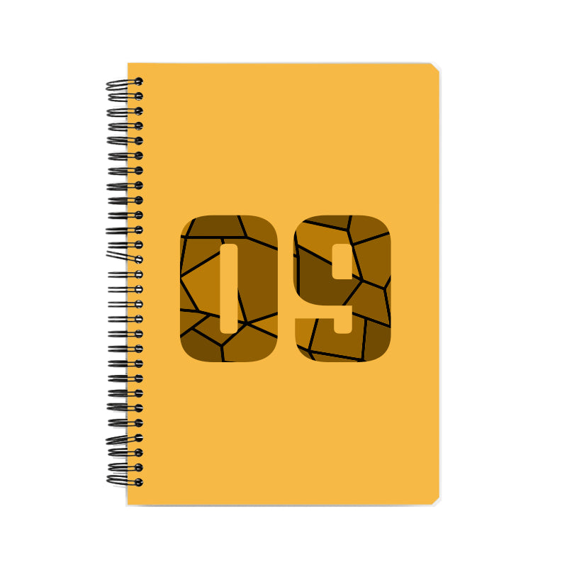 09 Number Notebook (Golden Yellow, A5 Size, 100 Pages, Ruled, 6 Pack)