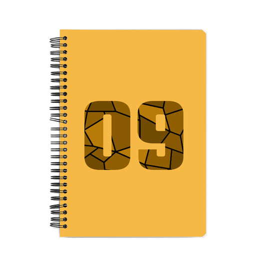 09 Number Notebook (Golden Yellow, A5 Size, 100 Pages, Ruled, 6 Pack)