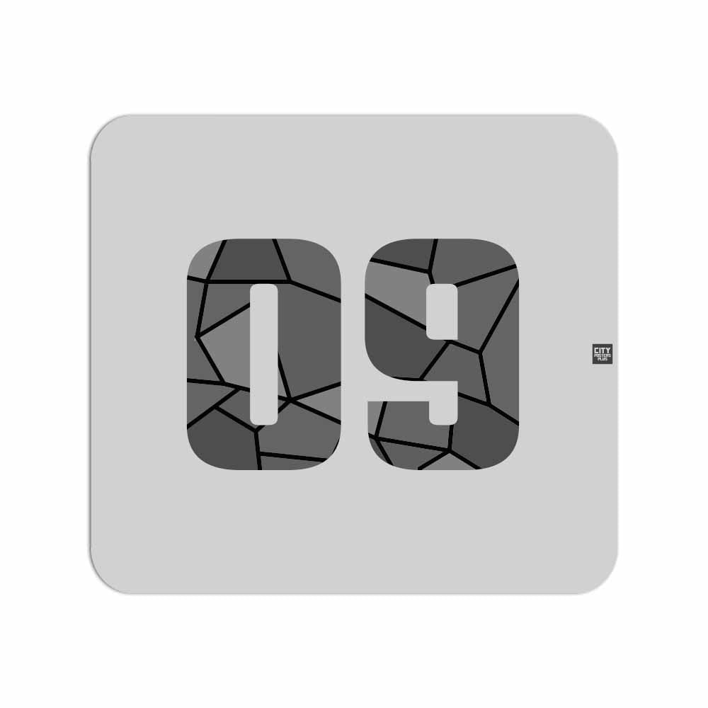 09 Number Mousepad (Melange Grey)