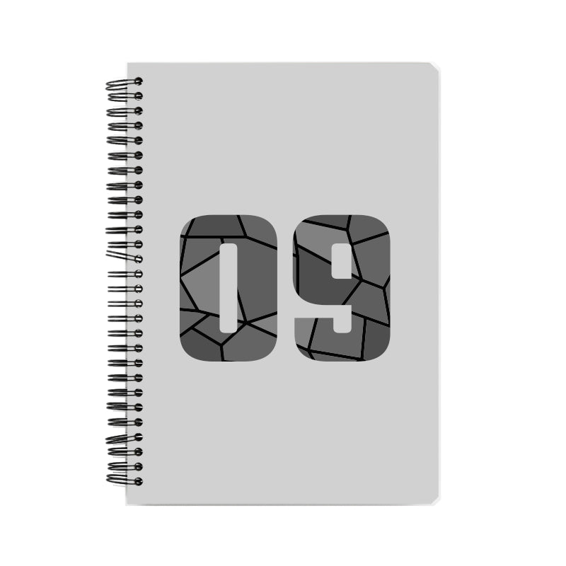 09 Number Notebook (Melange Grey, A5 Size, 100 Pages, Ruled, 6 Pack)