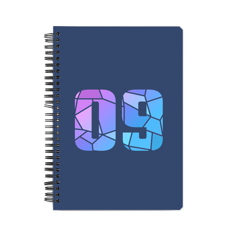 09 Number Notebook (Navy Blue, A5 Size, 100 Pages, Ruled, 6 Pack)