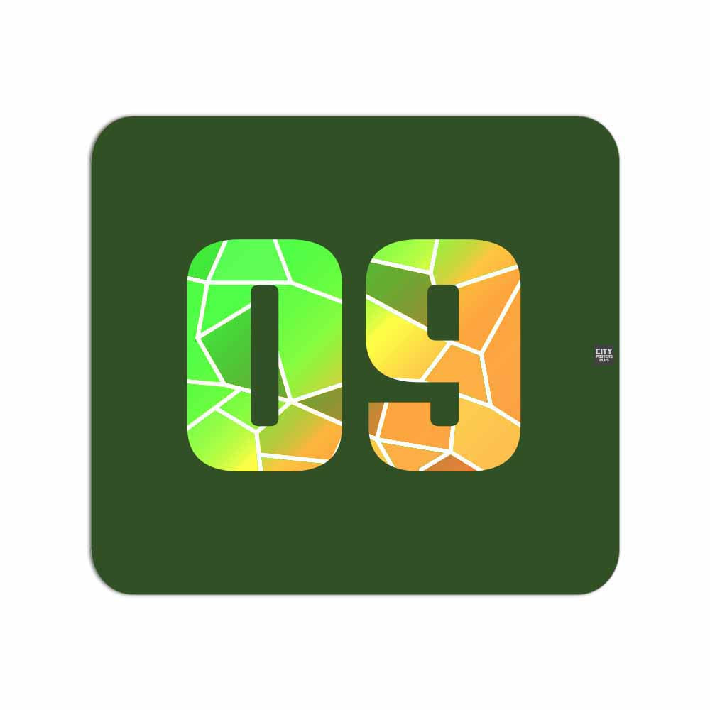 09 Number Mousepad (Olive Green)