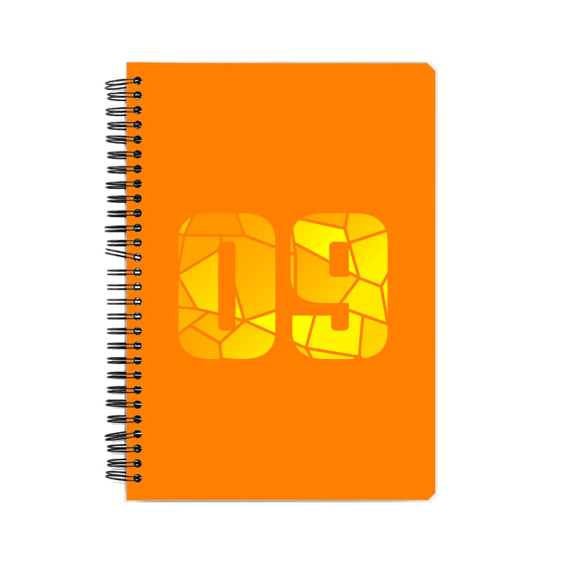 09 Number Notebook (Orange, A5 Size, 100 Pages, Ruled, 6 Pack)