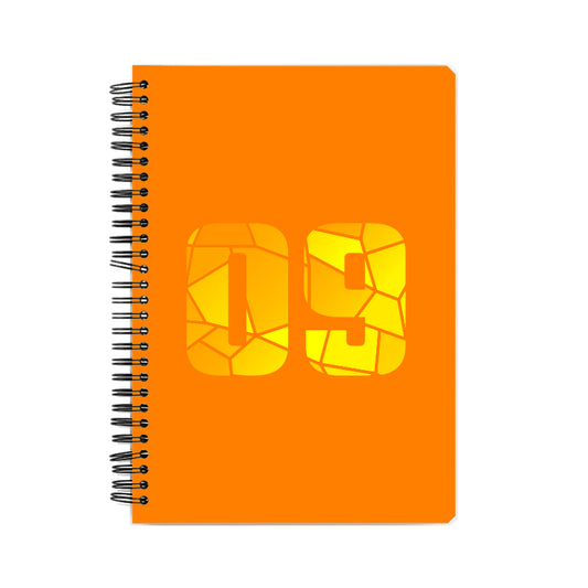 09 Number Notebook (Orange, A5 Size, 100 Pages, Ruled, 6 Pack)