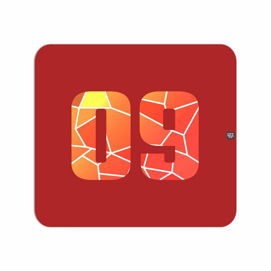 09 Number Mousepad (Red)