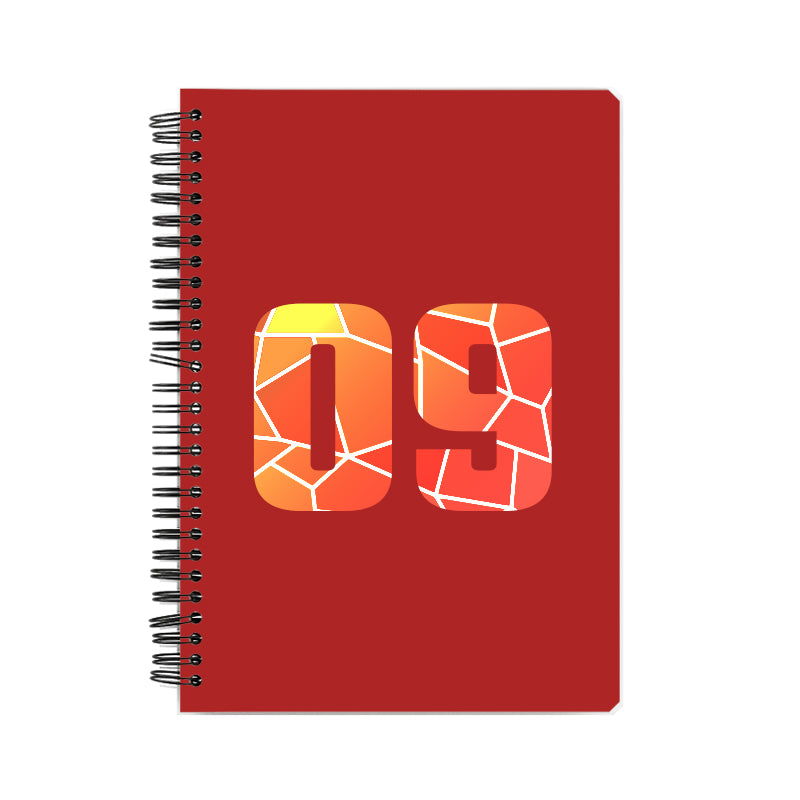 09 Number Notebook (Red, A5 Size, 100 Pages, Ruled, 6 Pack)