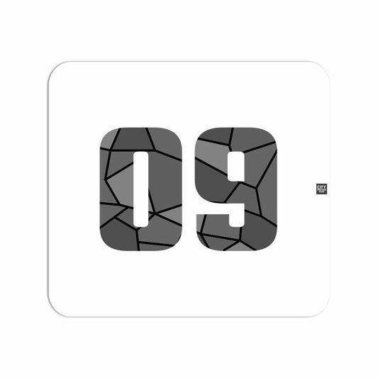 09 Number Mousepad (White)