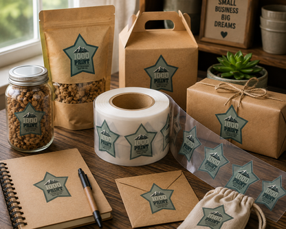 Custom Clear Roll Labels Stickers | 1000 Print