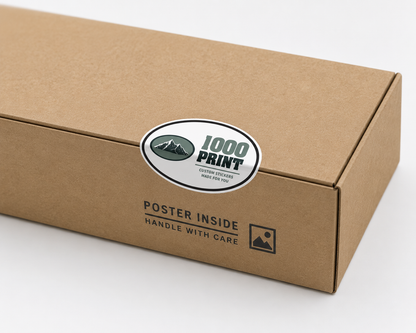 Custom Oval Stickers Sheet | 1000 Print