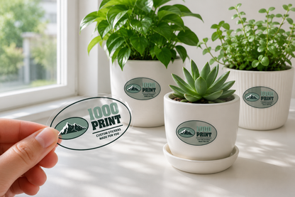 Custom Oval Clear Stickers | 1000 Print