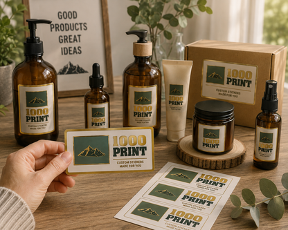 Custom Rectangle Gold Foiling Stickers | 1000 Print