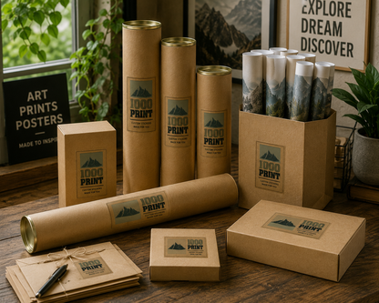 Custom Rectangle Kraft Paper Stickers | 1000 Print