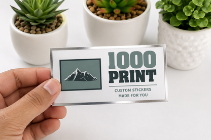 Custom Rectangle Silver Foiling Stickers | 1000 Print