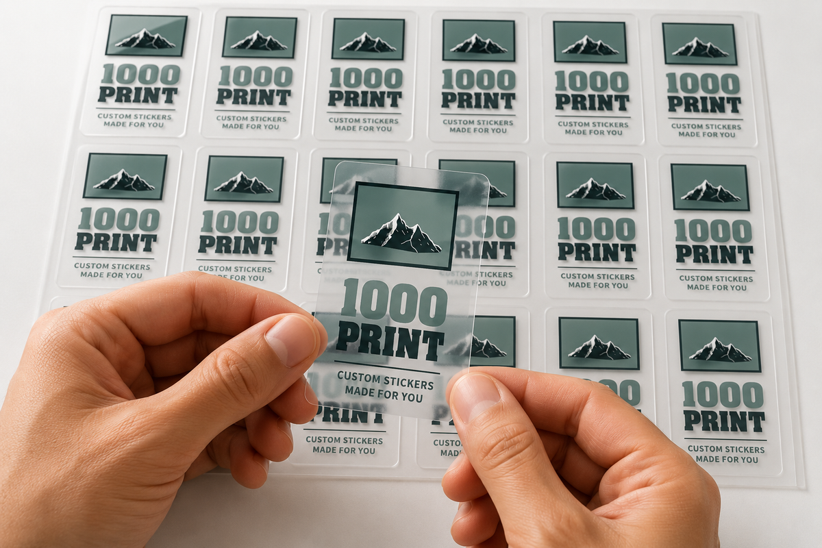 Custom Rectangle Clear Stickers | 1000 Print