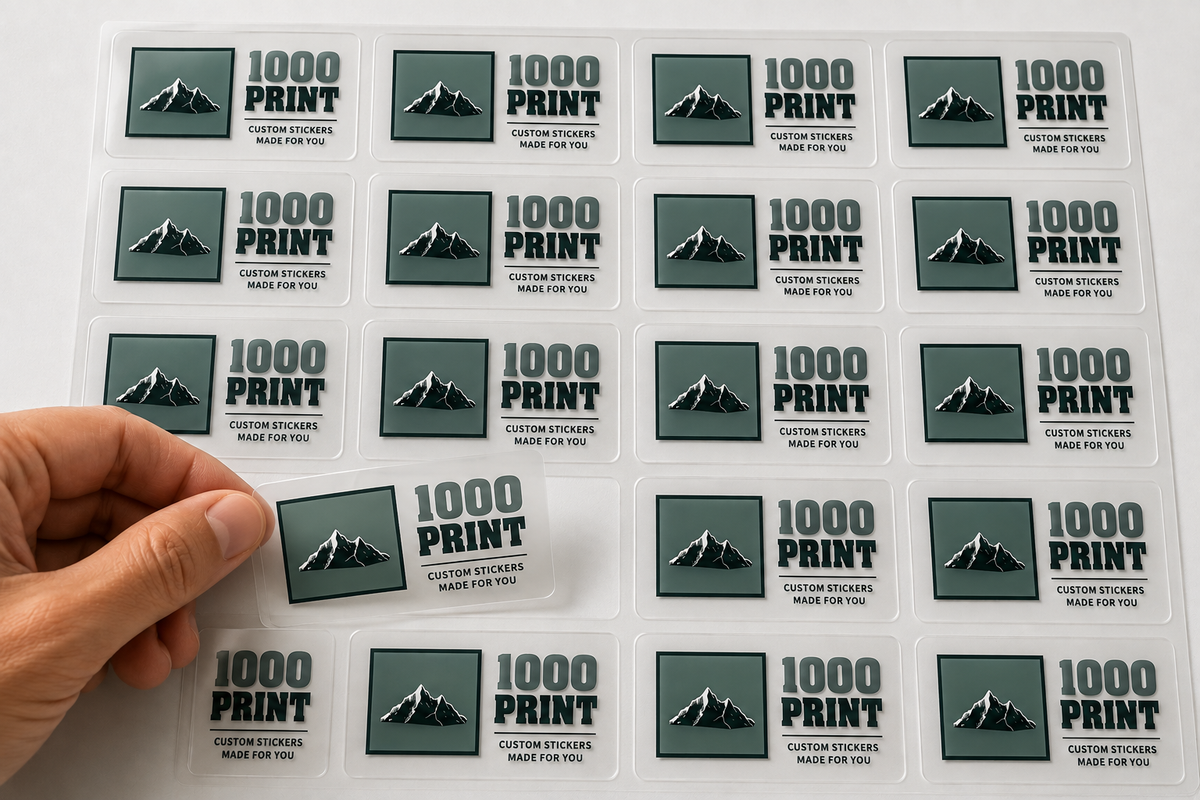 Custom Rectangle Clear Sheet Labels | 1000 Print