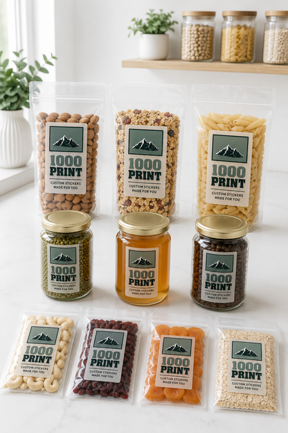 Custom Rectangle Clear Sheet Labels | 1000 Print