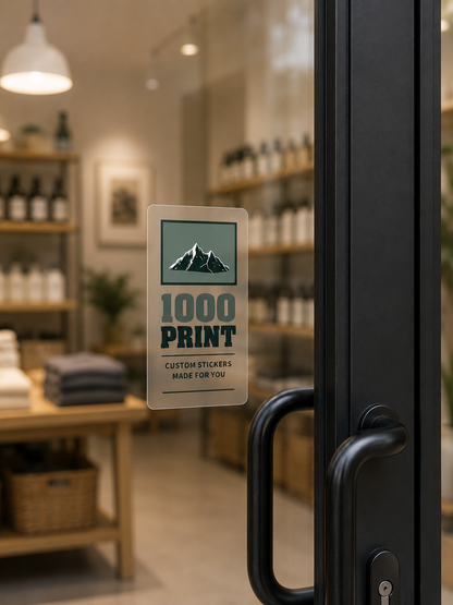 Custom Rectangle Clear Stickers | 1000 Print