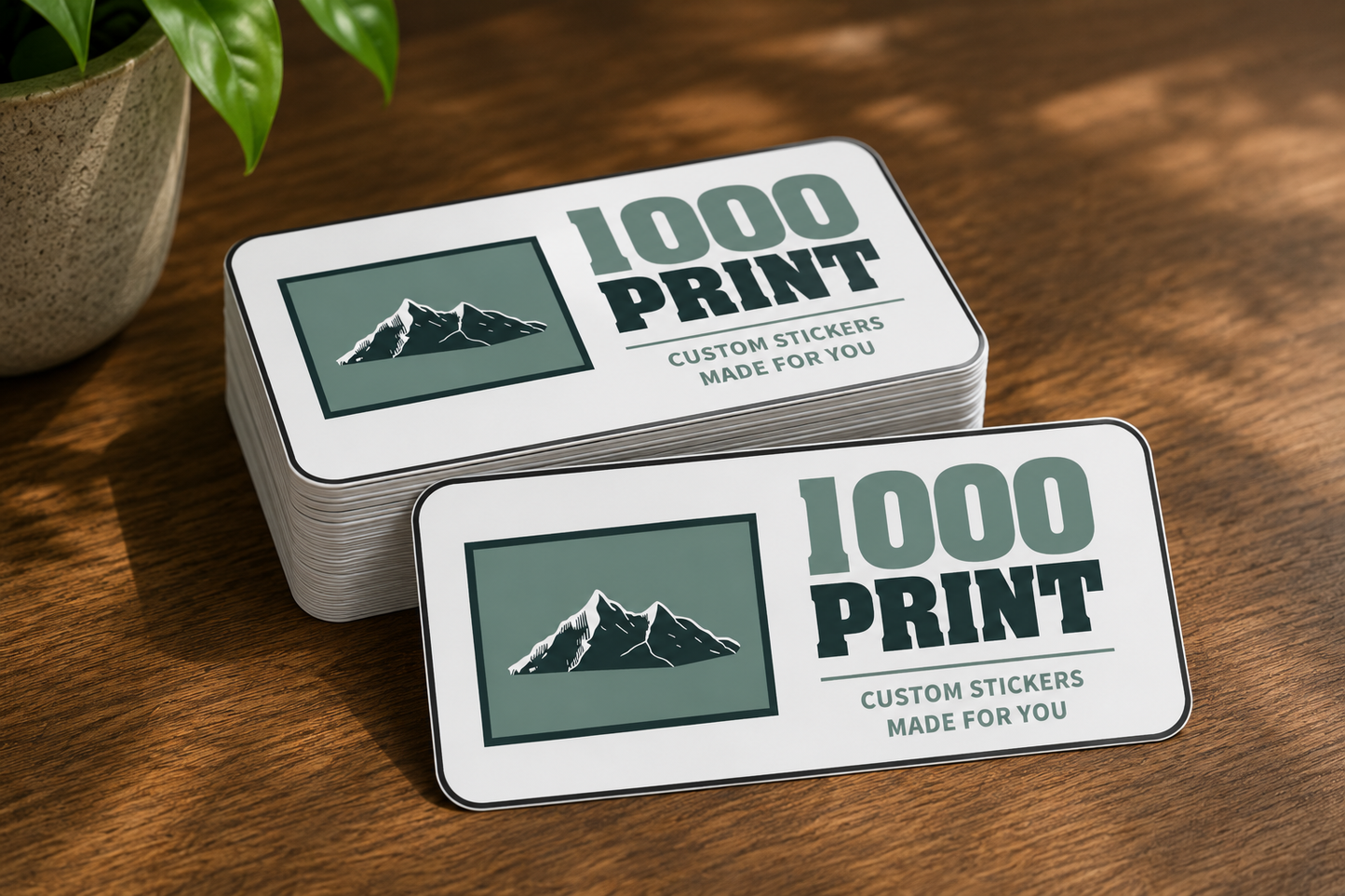Custom Rounded Rectangle Sticker Singles | 1000 Print