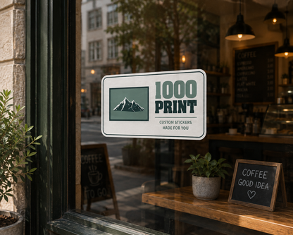 Custom Rounded Rectangle Roll Label Stickers | 1000 Print