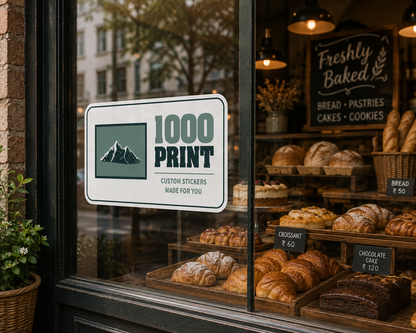 Custom Rounded Rectangle Roll Label Stickers | 1000 Print