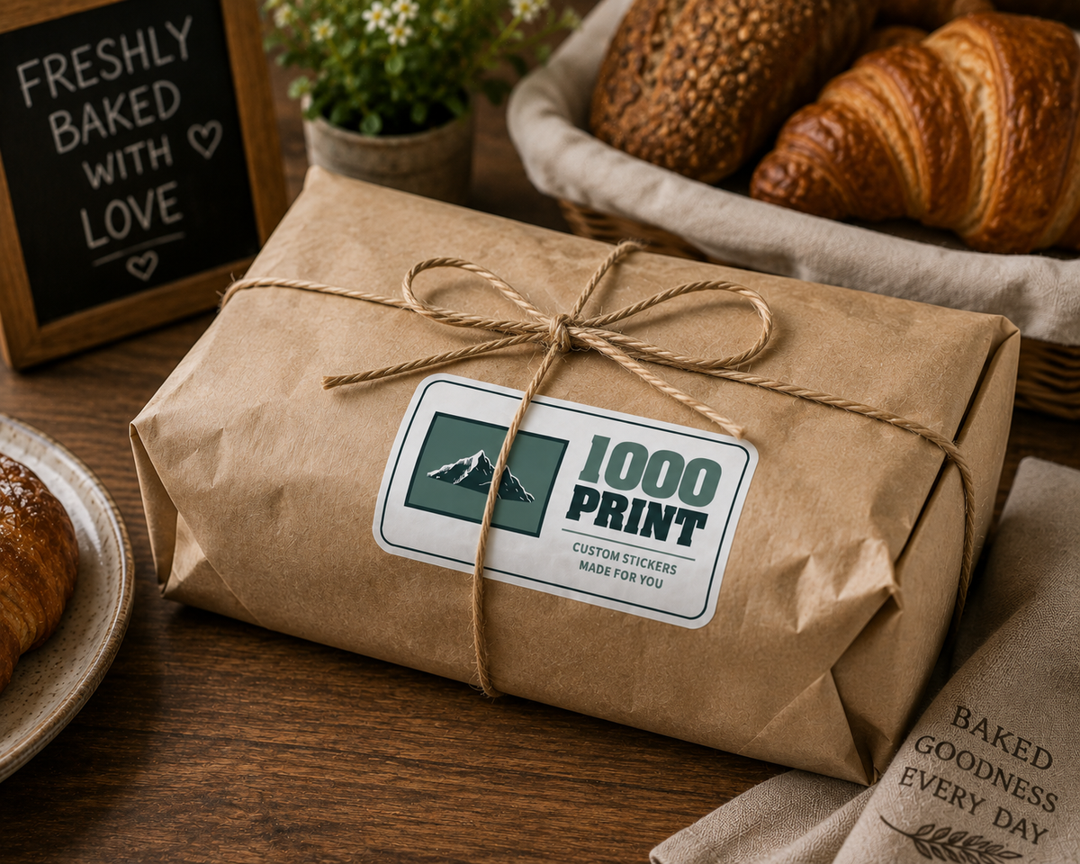 Custom Rounded Rectangle Roll Label Stickers | 1000 Print