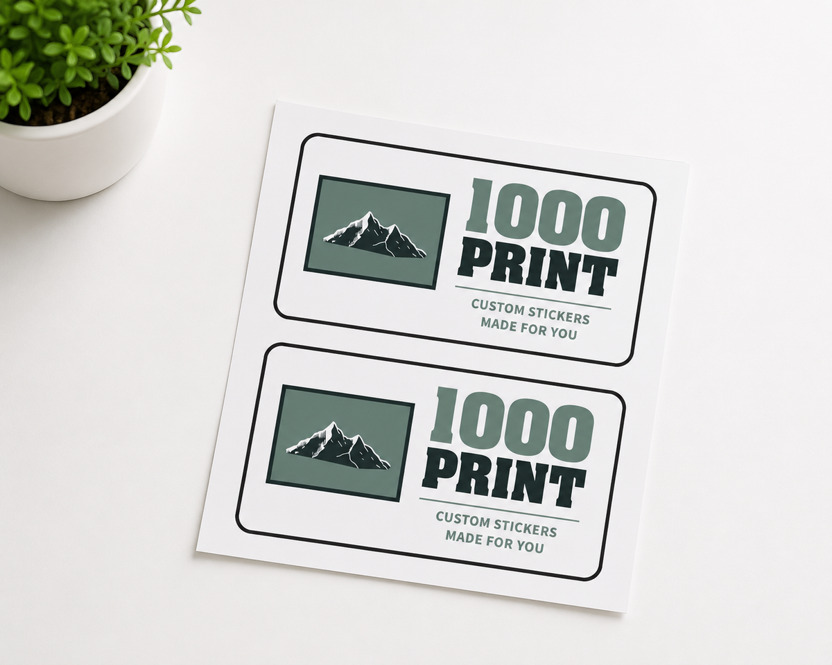 Custom Rounded Rectangle Sheet Stickers | 1000 Print