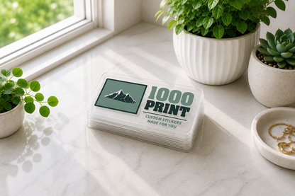 Custom Rounded Rectangle Clear Stickers | 1000 Print
