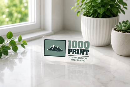 Custom Rounded Rectangle Clear Stickers | 1000 Print