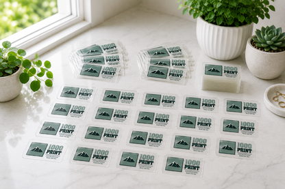 Custom Rounded Rectangle Clear Stickers | 1000 Print