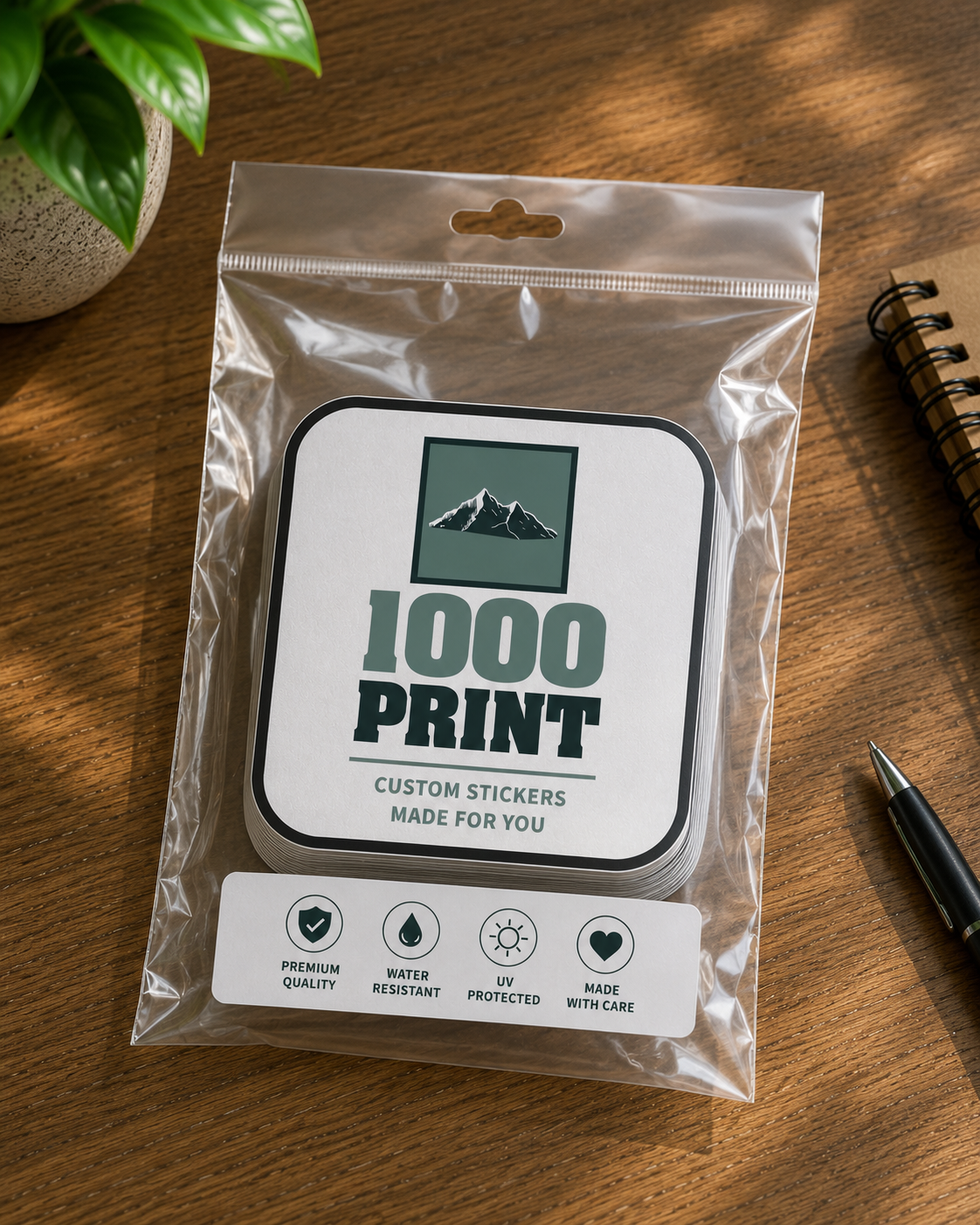 Custom Rounded Square Sticker Singles | 1000 Print