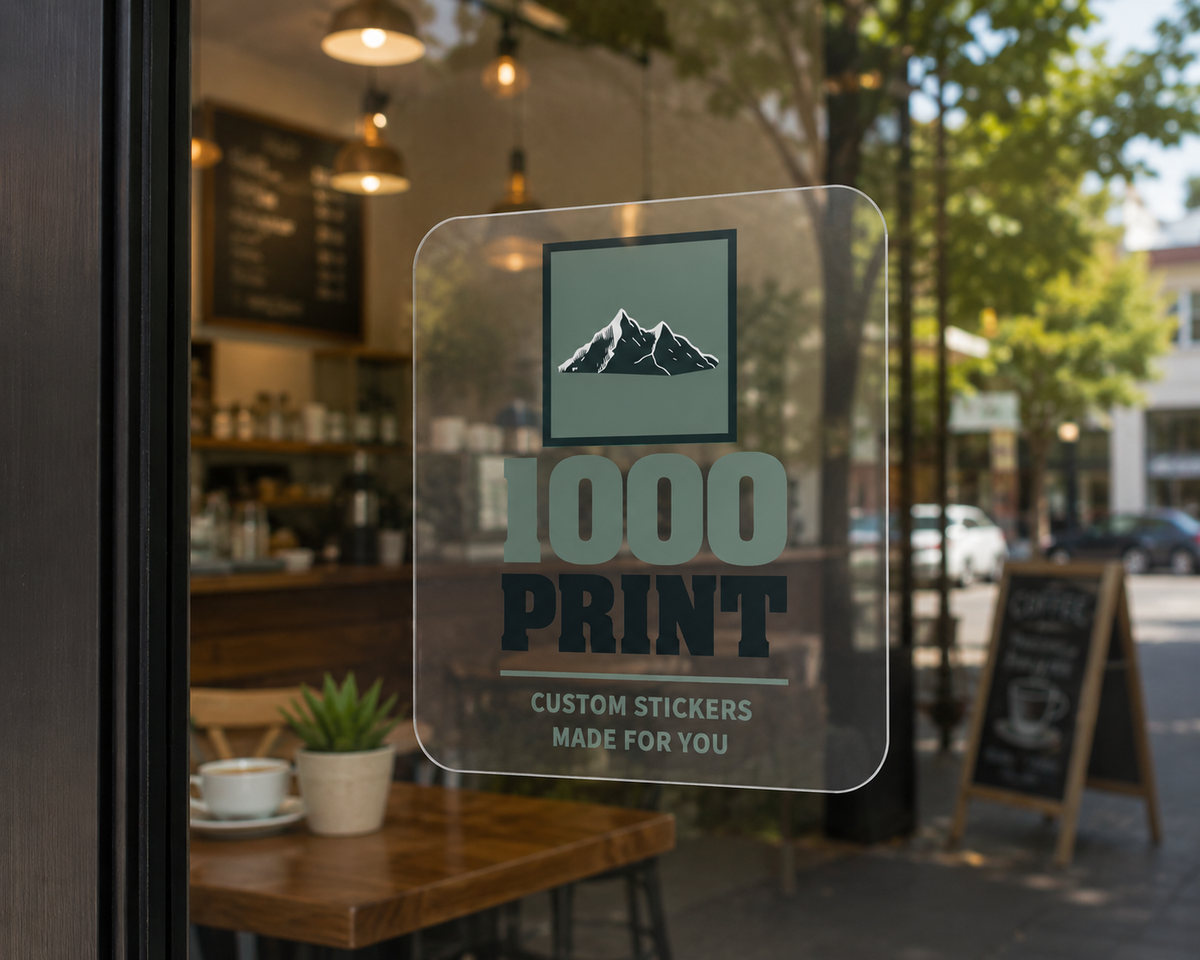 Custom Rounded Square Clear Stickers | 1000 Print