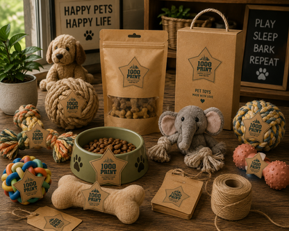 Custom Shape Kraft Paper Stickers | 1000 Print