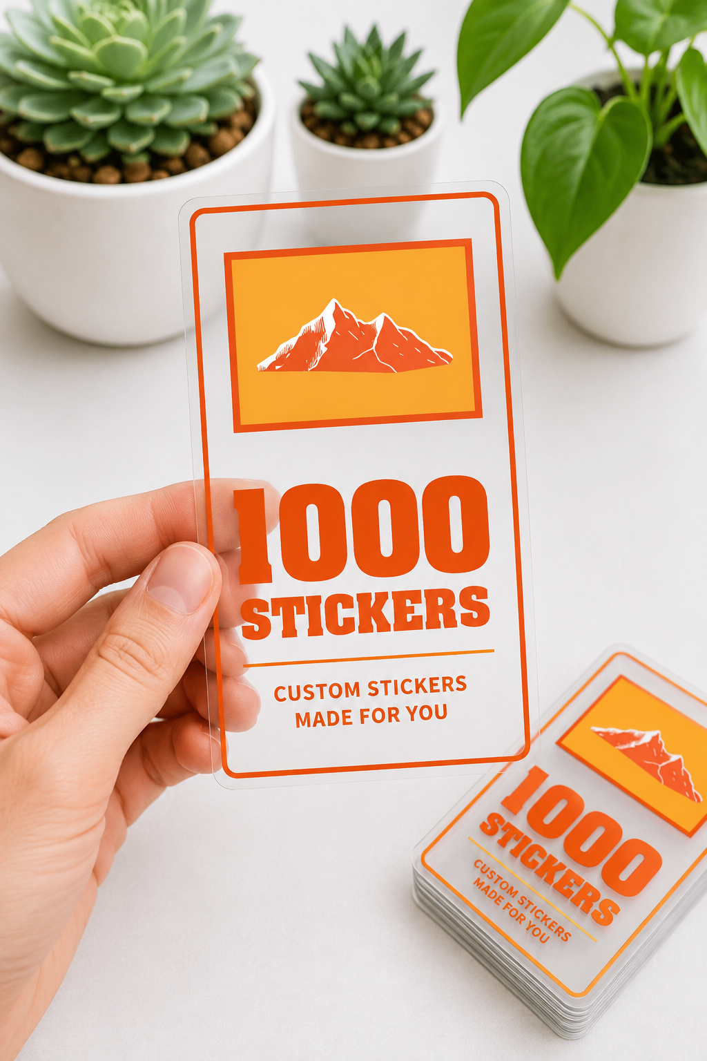 Custom Rectangle Clear Sheet Labels | 1000 Stickers