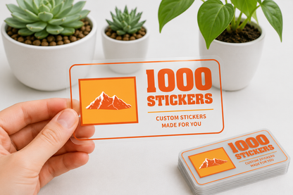 Custom Rounded Rectangle Clear Stickers | 1000 Stickers