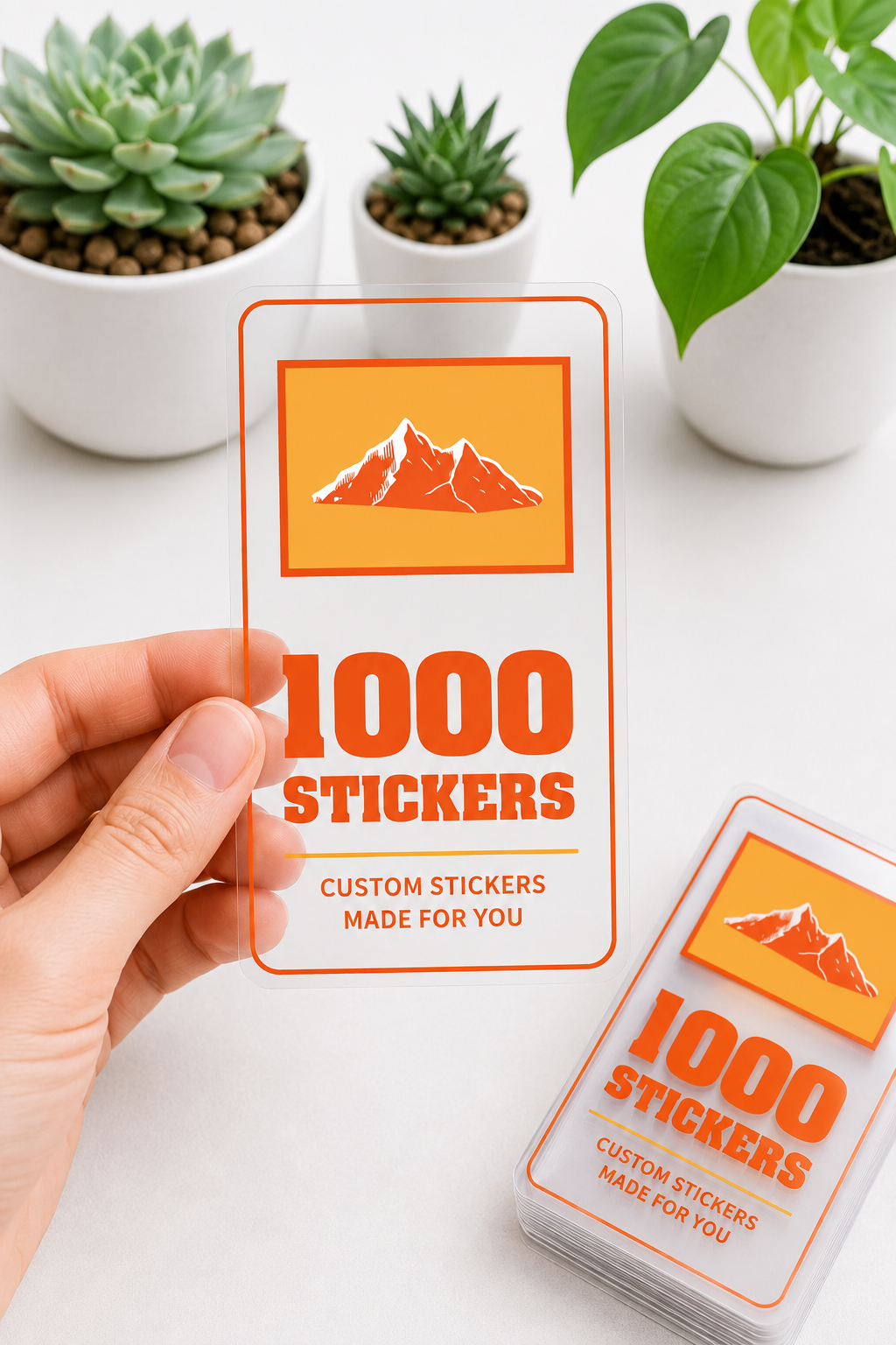 Custom Rounded Rectangle Clear Sheet Labels | 1000 Stickers