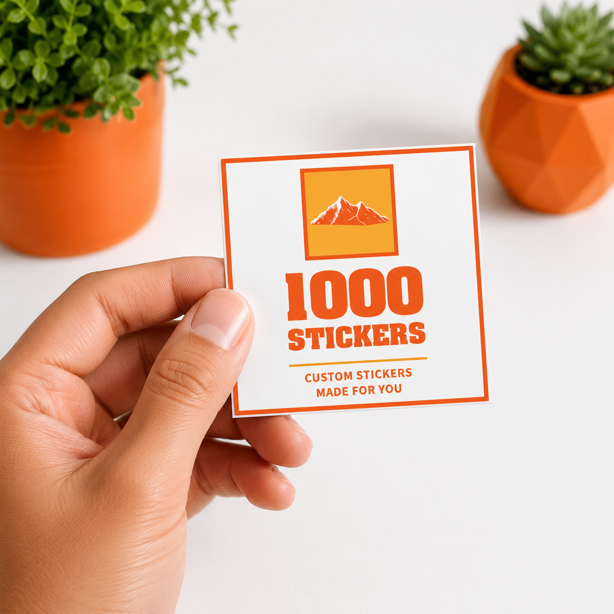 Custom Square Sticker Singles | 1000 Stickers