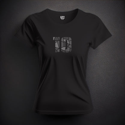 10 Number Women T-Shirt (Black) | Stylish Numeric Graphic Tee