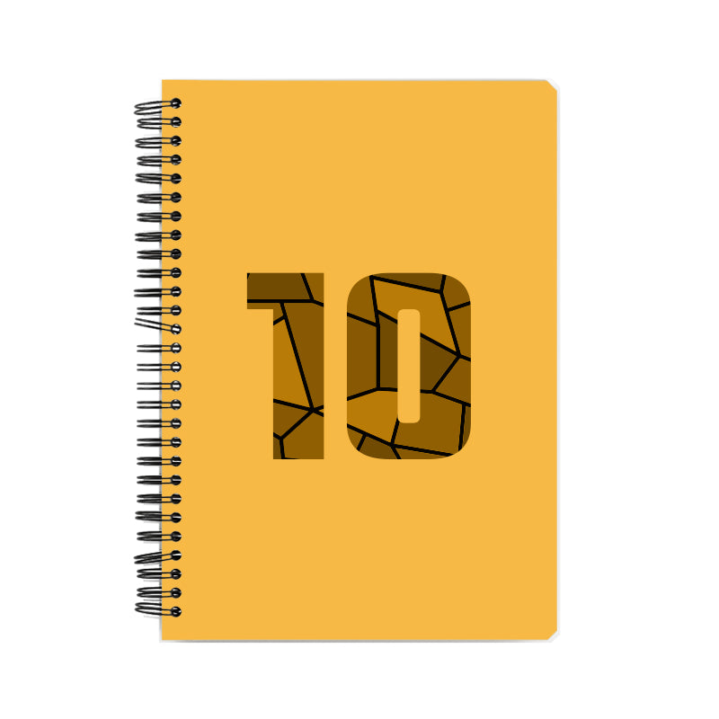 10 Number Notebook (Golden Yellow, A5 Size, 100 Pages, Ruled, 6 Pack)