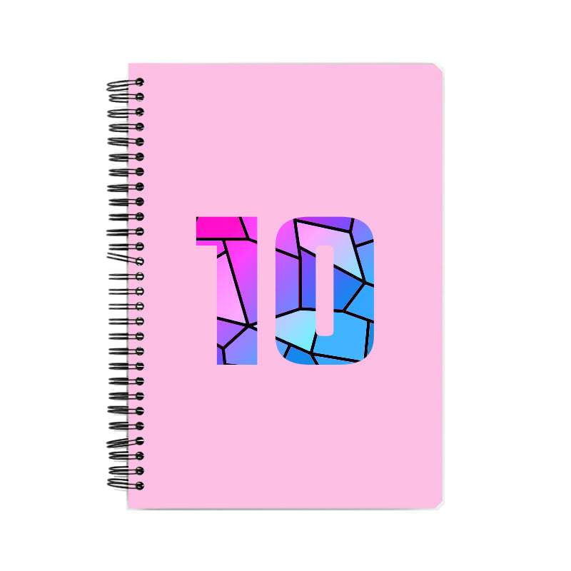 10 Number Notebook (Light Pink, A5 Size, 100 Pages, Ruled, 6 Pack)