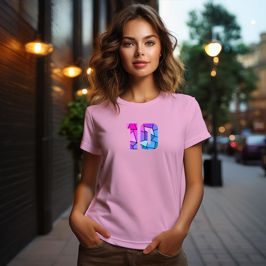 10 Number Women's T-Shirt (Light Pink)