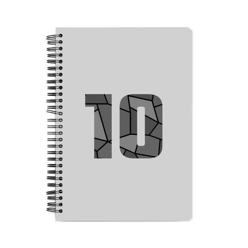 10 Number Notebook (Melange Grey, A5 Size, 100 Pages, Ruled, 6 Pack)