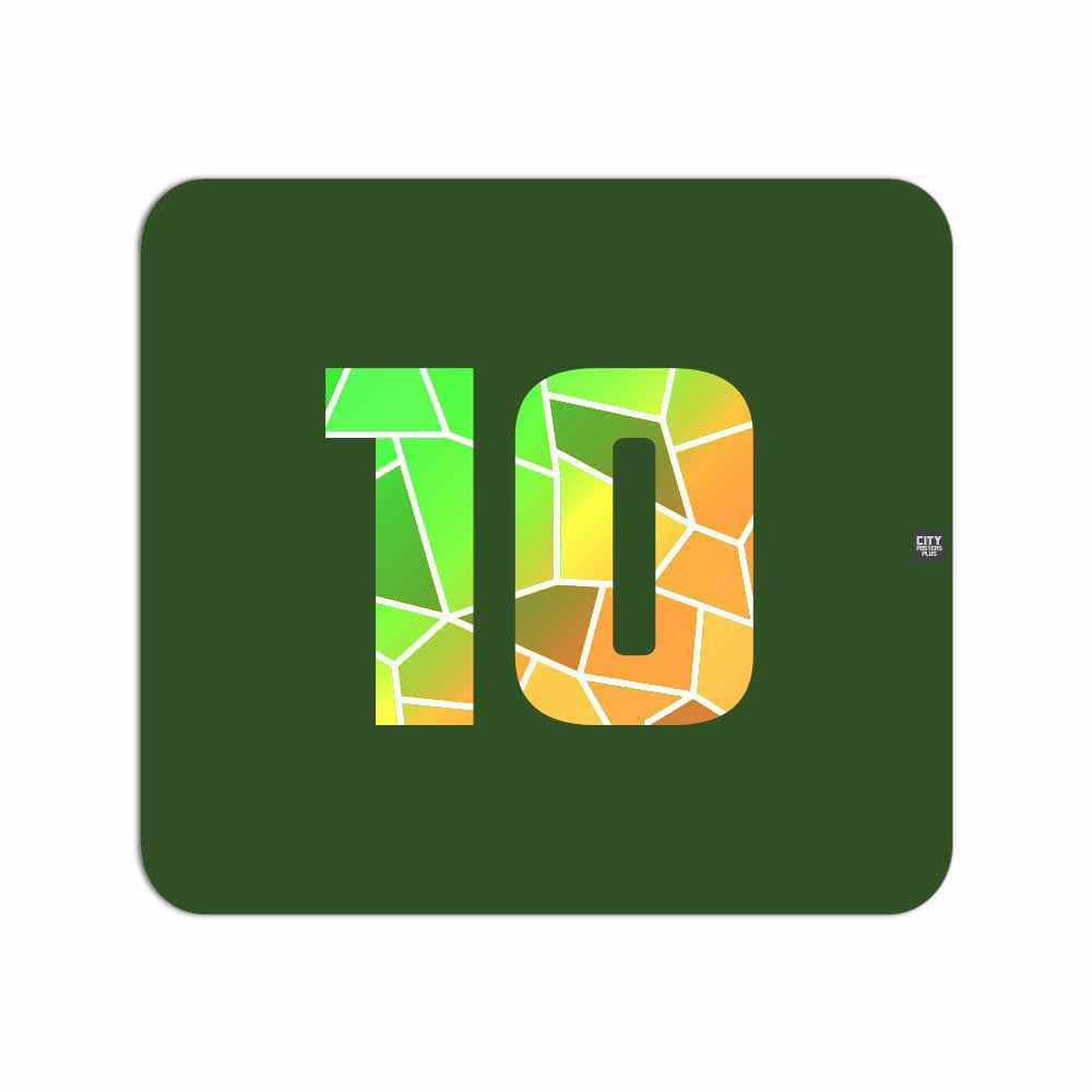 10 Number Mousepad (Olive Green)