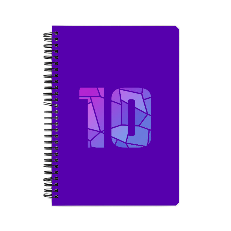 10 Number Notebook (Purple, A5 Size, 100 Pages, Ruled, 6 Pack)