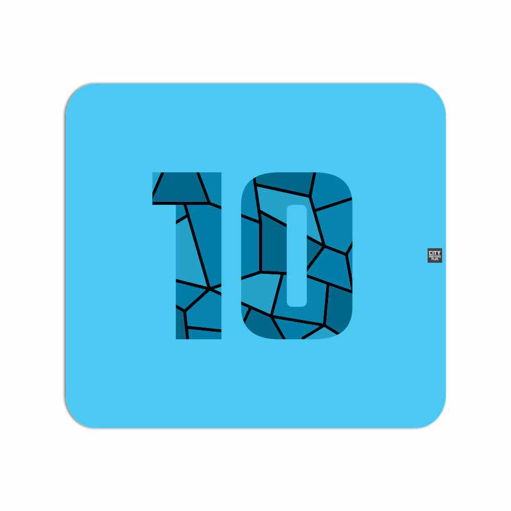 10 Number Mousepad (Sky Blue)